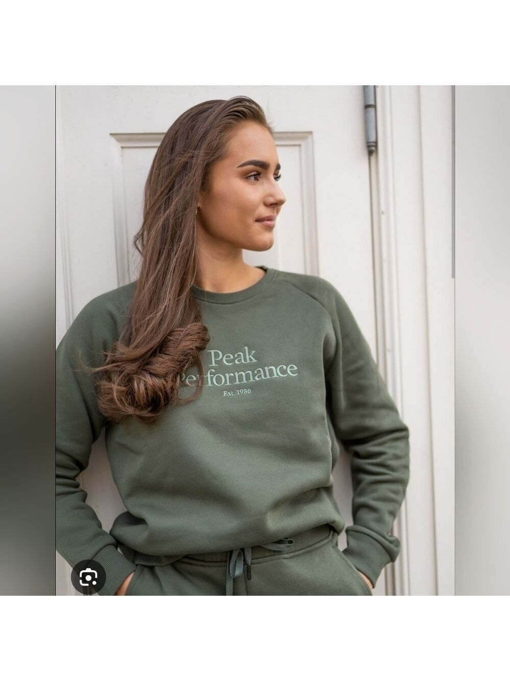 Peak Performance Green Crew Neck Sweater Soft Relaxed Fit